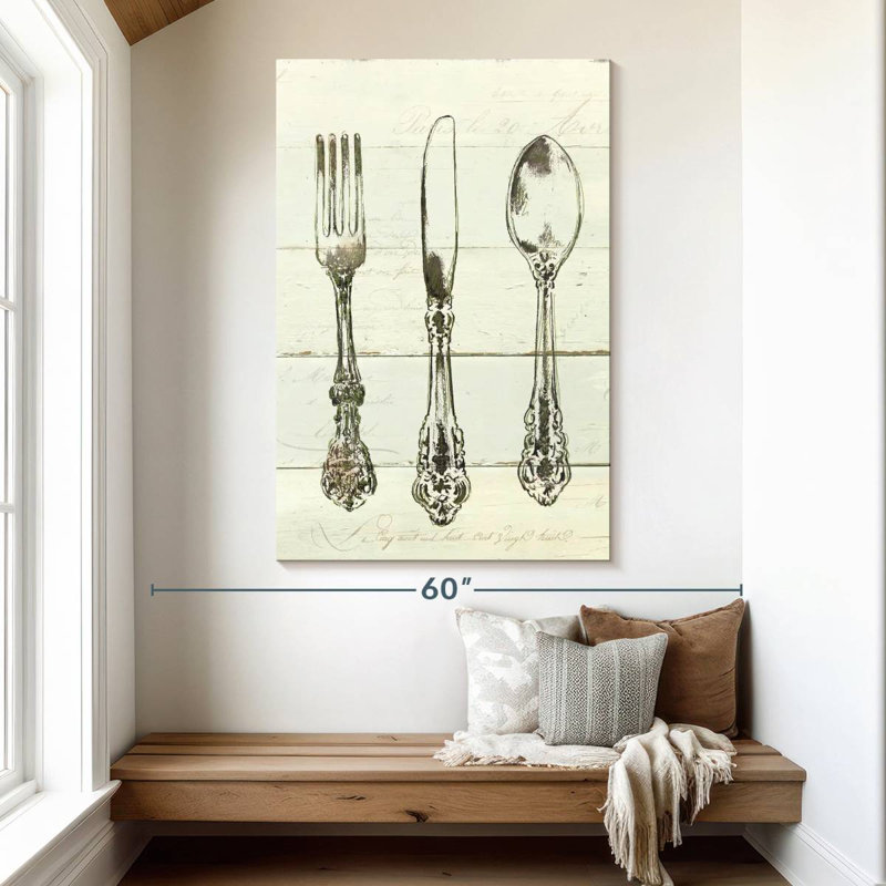 Senne Ornate Kitchen Utensils, 51" H x 34" W