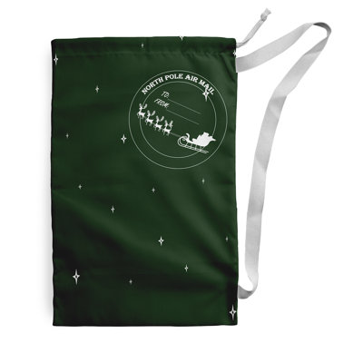 Sac de père Noël avec étoiles brillantes
