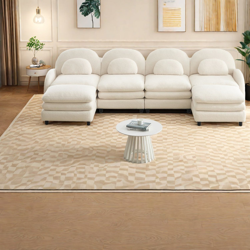 Cloud Comfort Sectionals, Teddy 4 Seat Modern Modular Home Sofa