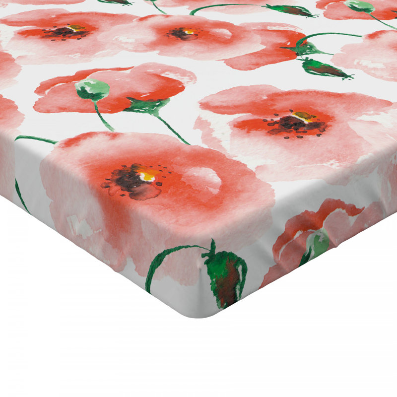 Microfiber Floral Fitted Sheet, Full Fitted Sheet