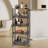 5-Tier Narrow Gap Cart - Brown