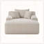 Chaise longue convertible sans assemblage avec accoudoirs larges, coussins et velours côtelé moelleux-1599139364