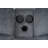 Dark Grey Corduroy Recliner Motion Loveseat With Remote - Controlled Speakers & LED Lights. This Modern Loveseat Featuring 2 Seats, With Storage Console/Cup Holder Living Room/RV/Apartment