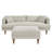 Zoya Down Filled Overstuffed Sofa And Ottoman Set In Heathered Weave Ivory-93235880