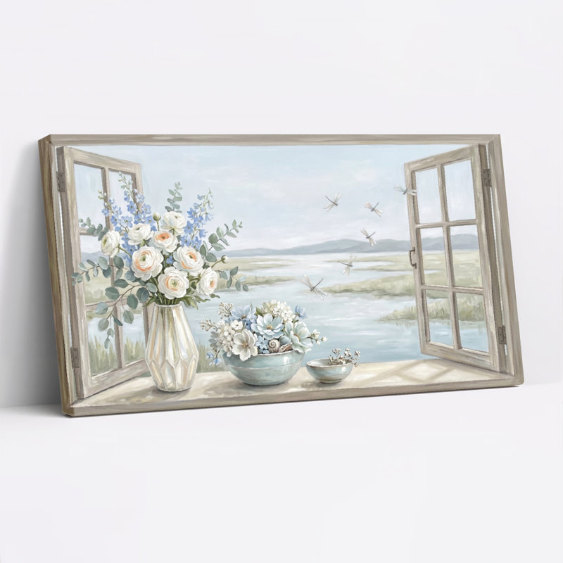 «Window Garden», ensemble de 1 reproduction d'art sur toile, Toile tendue, L 32 po x H 16 po