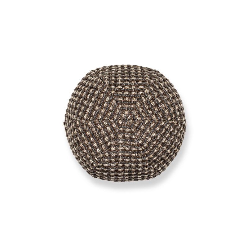 Linen Circular Pillow Cover & Insert, Walnut