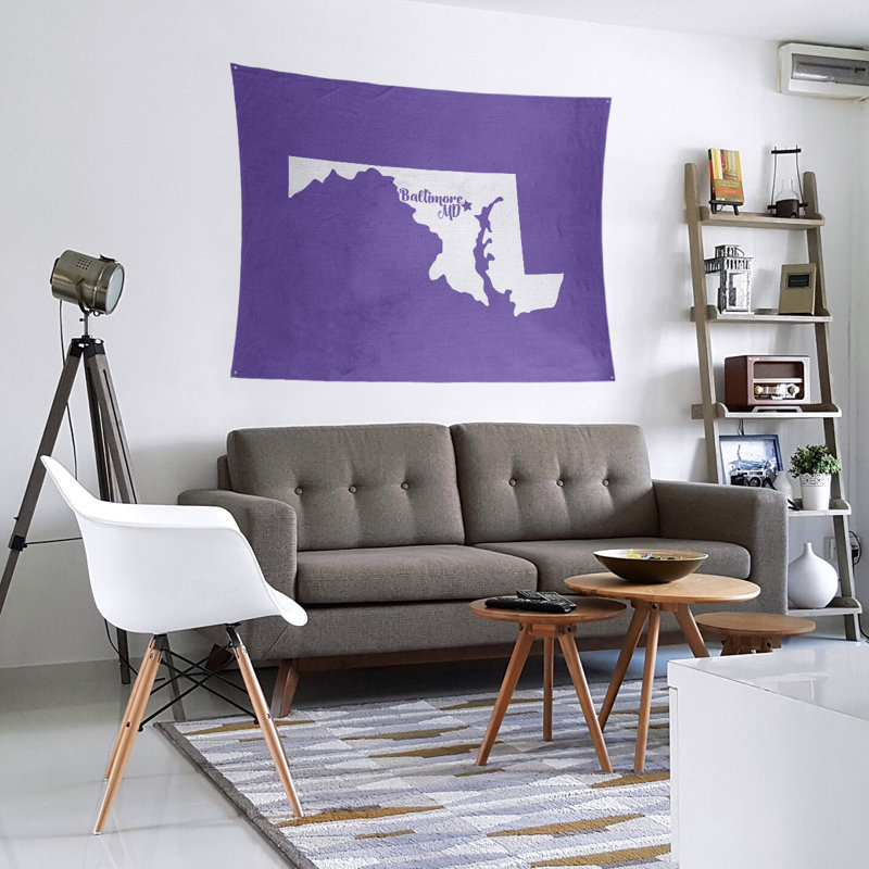 Tapisserie de Baltimore, Maryland, H 51 po x l 60 po, Mauve