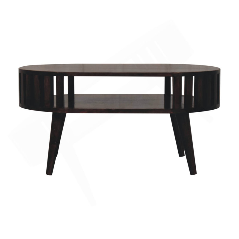 Table basse en bois Ariella California, Noir