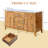 Aalycia Farmhouse Bathroom Vanity with Sink, 60" High Gloss Double Sink Bath Vanity