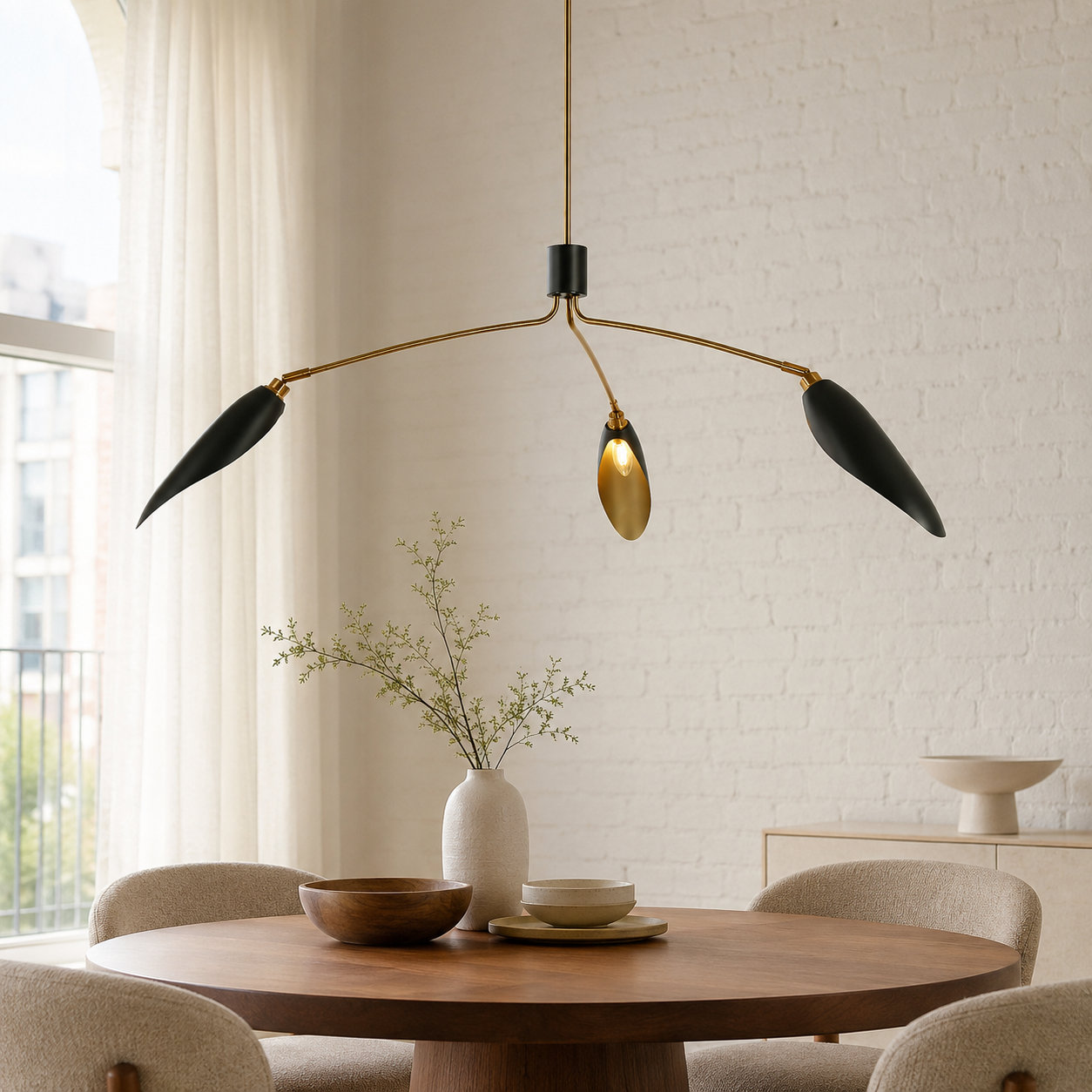 3 - Light Metal Chandelier