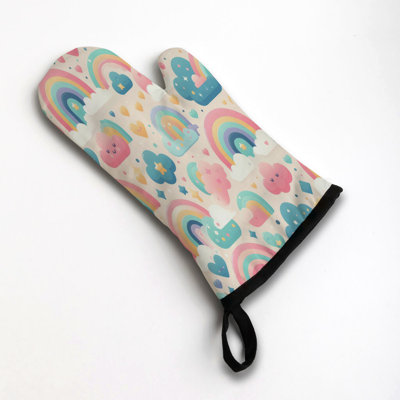 Sergé de coton Faded Rainbow Glow