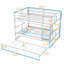 Lit double superposé au-dessus d'un lit double avec lit gigogne simple et échelle-1883269107