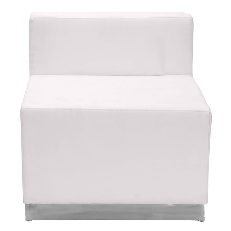 Hercules Alon 3 PC LeatherSoft Modular Reception Configuration w/Taut Back &Seat, White