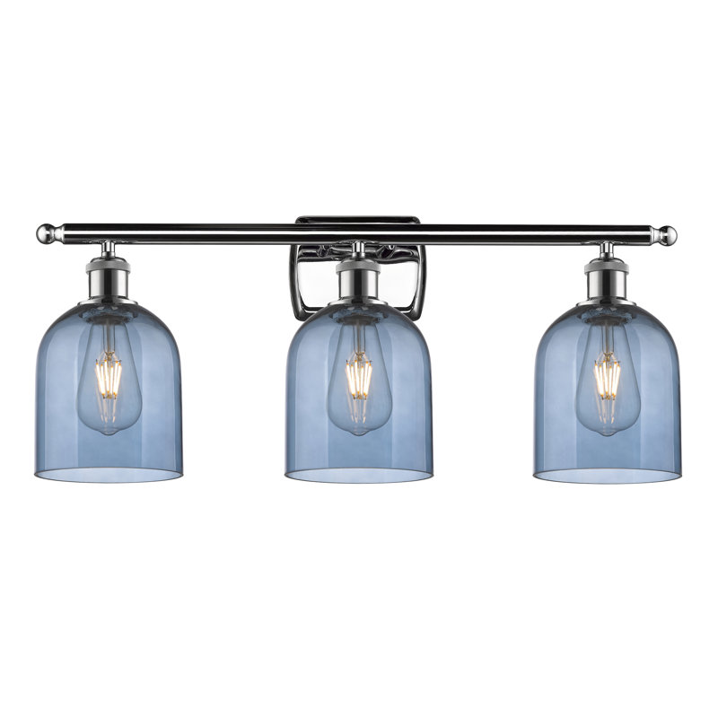 Anacaren 3 - Light Dimmable Vanity Light, Polished Chrome, Princess Blue