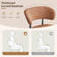 Ensemble de 2 chaises en chenille avec pieds en métal pour salle à manger, brun-132726412