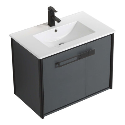 30'' Single Bathroom Vanity with Vitreous China Top