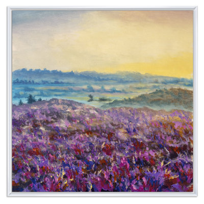 Lever de soleil sur la lavande - Peinture