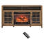 Meuble télé 55 po avec foyer électrique couleur bois de grange récupéré-570971277
