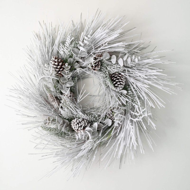 Couronne de Noël artificielle 36 po, vert