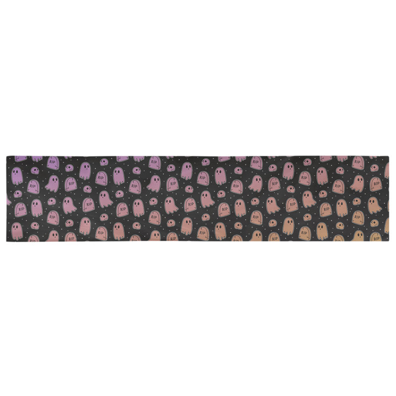Chemin de table ghost Avicia, 91,5 po x 17,5 po, Bleu, Polyester