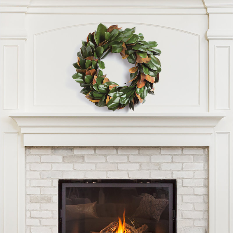 Magnolia Leaf Wreath, 24" H x 24" W x 4" D
