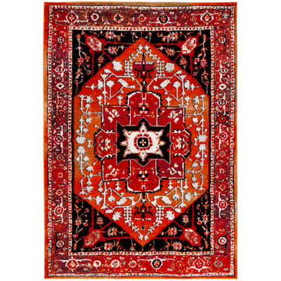 Tapis rouge / orange Vintage Hamadan 259