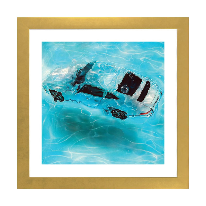 Chlorine II by Marcello Petisci - Print, 16" H x 16" W x 1" D, Gold Framed Paper, White