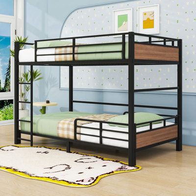 Metal Bunk Bed With Built-In Ladder And Guardrails by Mason & Marbles