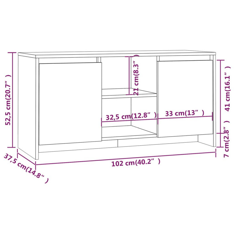 Naila Unfinished TV Stand, Sonoma Oak