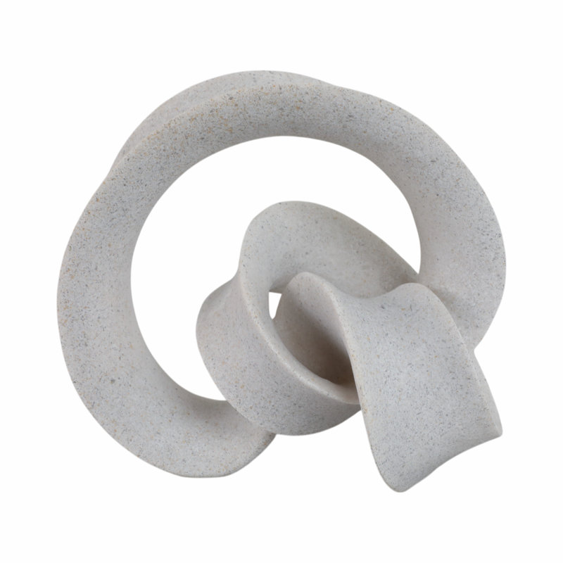 Sagebrook Home 8" Menen Small Loop Statuary, Gray