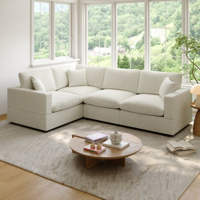 Cloud Couch Modular Sectional Sofa, Deep Seat Convertible Modular Couches For Living Room, Modern Comfy Down Filled Soft Cloud Sectional Sofa