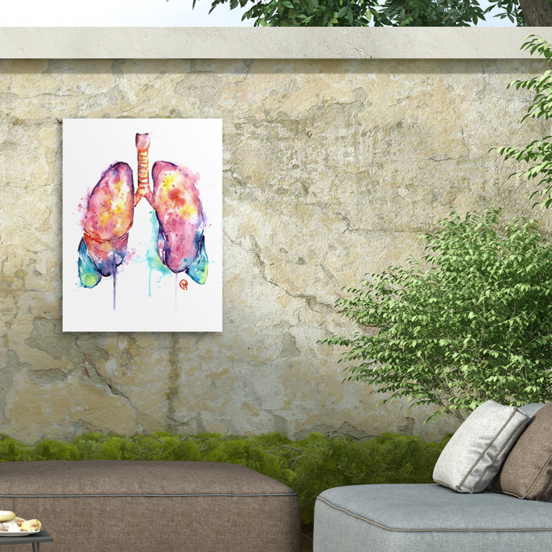 Toile pour l'extérieur Lisa Whitehouse Lungs, H 35 po x l 47 po