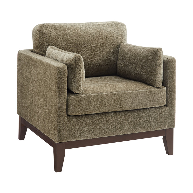 Chaise moderne avec accoudoirs, Vert