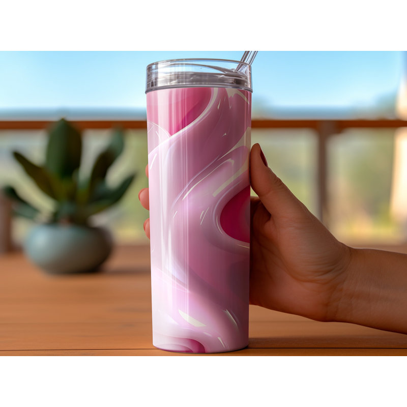 Choose Handmade Tumblers 591ml Vacuum Insulated Stainless Steel (18/8) Travel Tumbler with Straw
