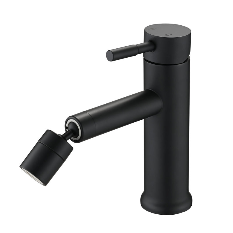 Robinet rotatif noir 360 360, Noir mat