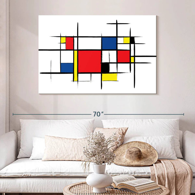 Avery Mondrian d'inspiration rustique abstraite