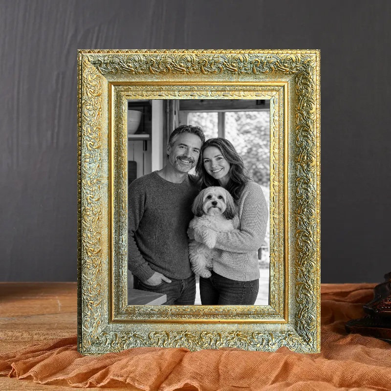 Cadre photo 5 pièces x 7 "or antique 1PC pour mémoire de voyage, Antique Gold, 1, 5" W x 7" H
