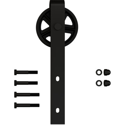 Wagon Wheel Strap Hanger With Fasteners (No Track), By Stone Harbour Hardware