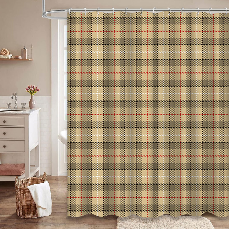 Rideau de douche Tartan, L 72 po x l 72 po