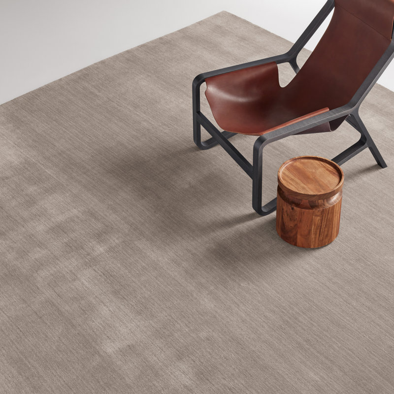 Filtered Out Wool Area Rug in Gray, Rectangle 9' x 12'