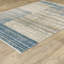 Brice Power-Loom recyclé P.E.T. Tapis géométrique bleu / beige-1744319704
