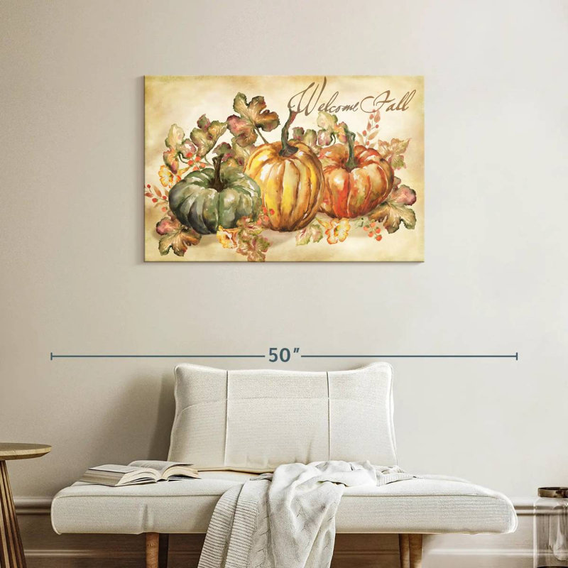 Yarlin Watercolor Harvest Welcome Fall, H 24 po x l 36 po