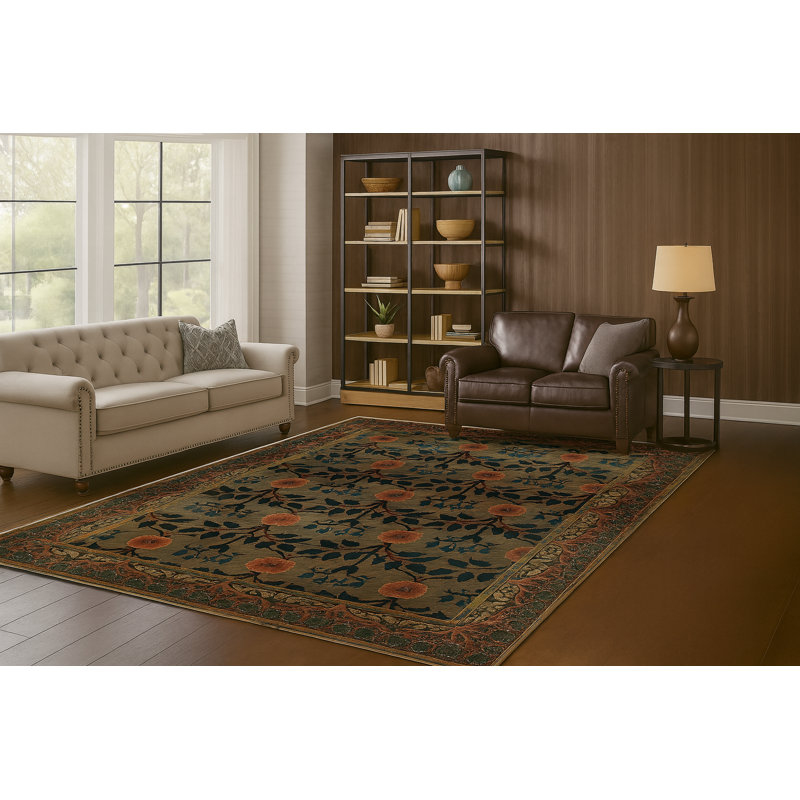 Tapis lavable ultra doux, antidérapant, d'intérieur et résistant aux taches pour la chambre à coucher (5,7 pi x 7,8 pi) Crafters & Weavers