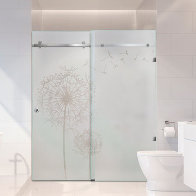 Portes de douche en verre coulissantes pour baignoire l 60 po x H 80 po