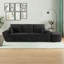 Canapé d'angle trois places en chenille avec pouf de rangement, port de chargement USB et porte-gobelets-1995268053