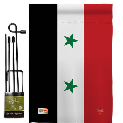 Double Sided 18.5'' H x 13'' W Polyester Flag Set