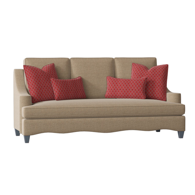 Atlantic Upholstered 86'' Sofa, Espresso, Elise Flax, Asher Lemon