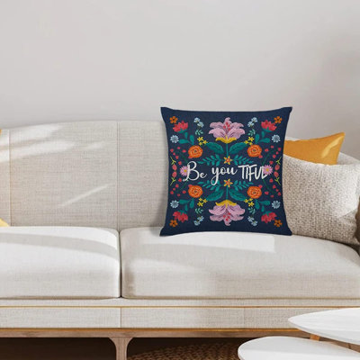 Housse de coussin en lin Golden Retriever
