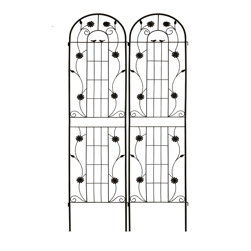 Arche de jardin en métal avec plante grimpante à largeur réglable, H 86,7 po x l 40 po x P 4 po, Noir 1