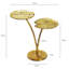 Gold Water Lily Aluminium Side Table